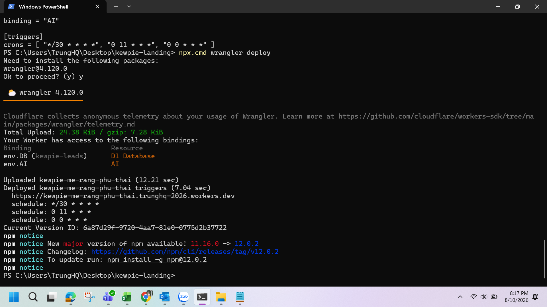 Cloudflare deployment